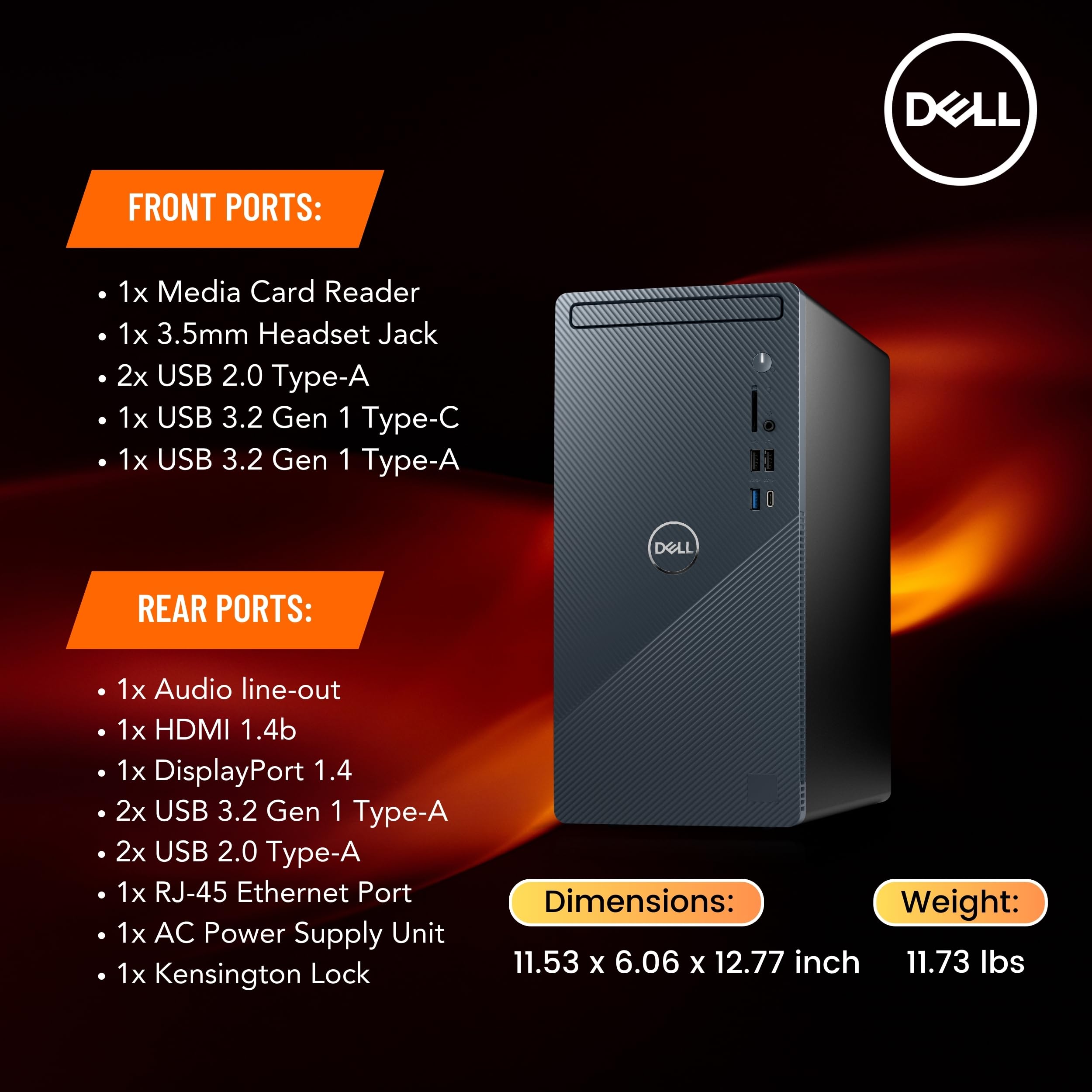 Amazon.com: Dell Inspiron 3030 Torre de escritorio, Intel Core i7