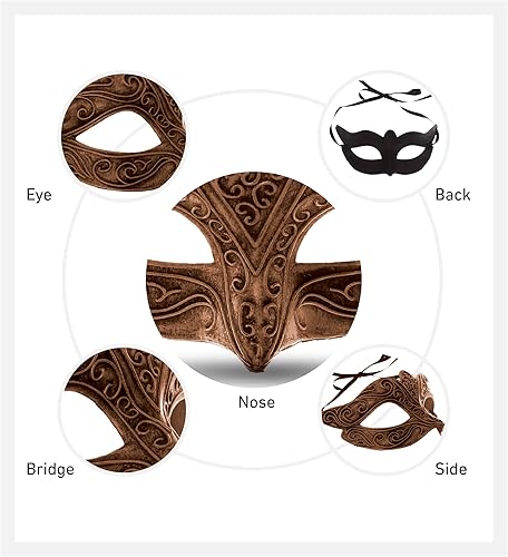 Miniatura 4 de Máscara fantasma veneciana metálica Steampunk