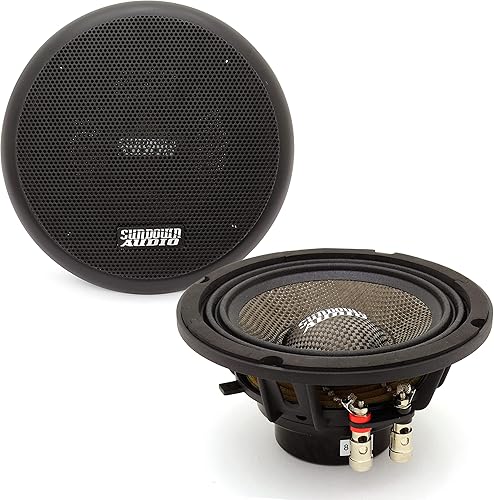 Miniatura 2 de Sundown Audio Par NeoPro-8 V3 8 8 "180W RMS 8-Ohm Altavoz de rango medio de fibra de carbono
