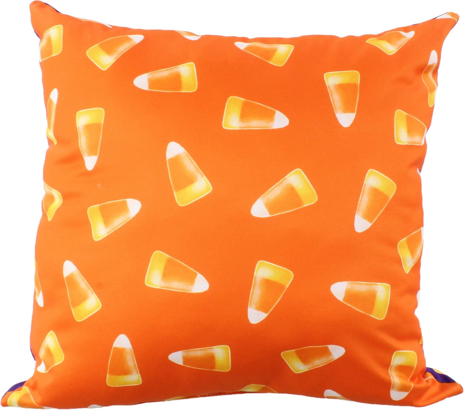 College Covers Candy Corn Halloween Décor Pillow, 16" X 16", Multicolor