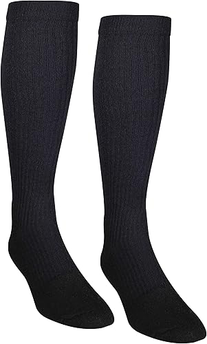 Vista 29 de NuVein Calcetines de compresión, soporte de 15-20 mmHg para hombres, pie acolchado acolchado, altura a la rodilla, puntera cerrada, blanco, XL