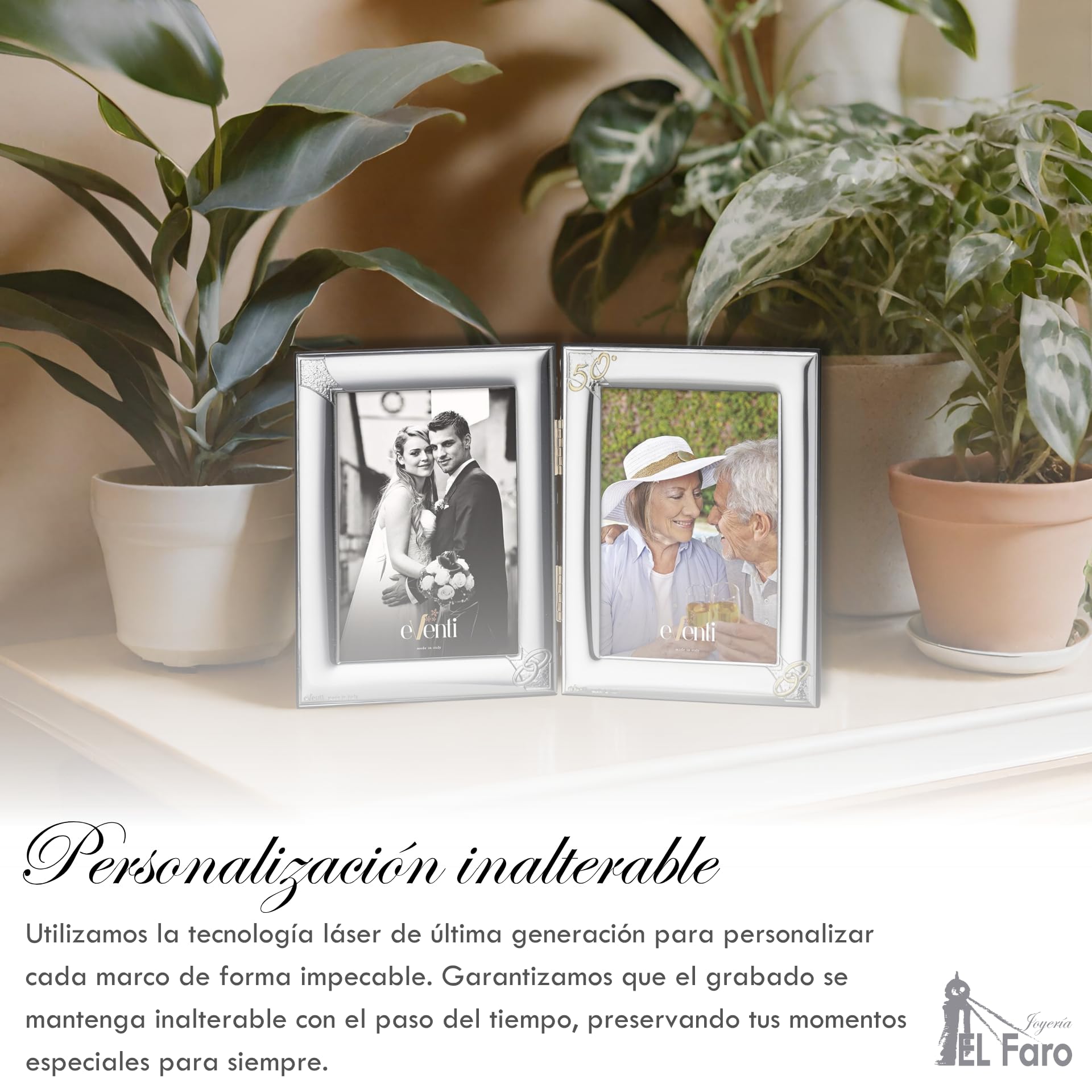 El Faro JOYERIA Marco fotos personalizado 50 aniversario 9x13