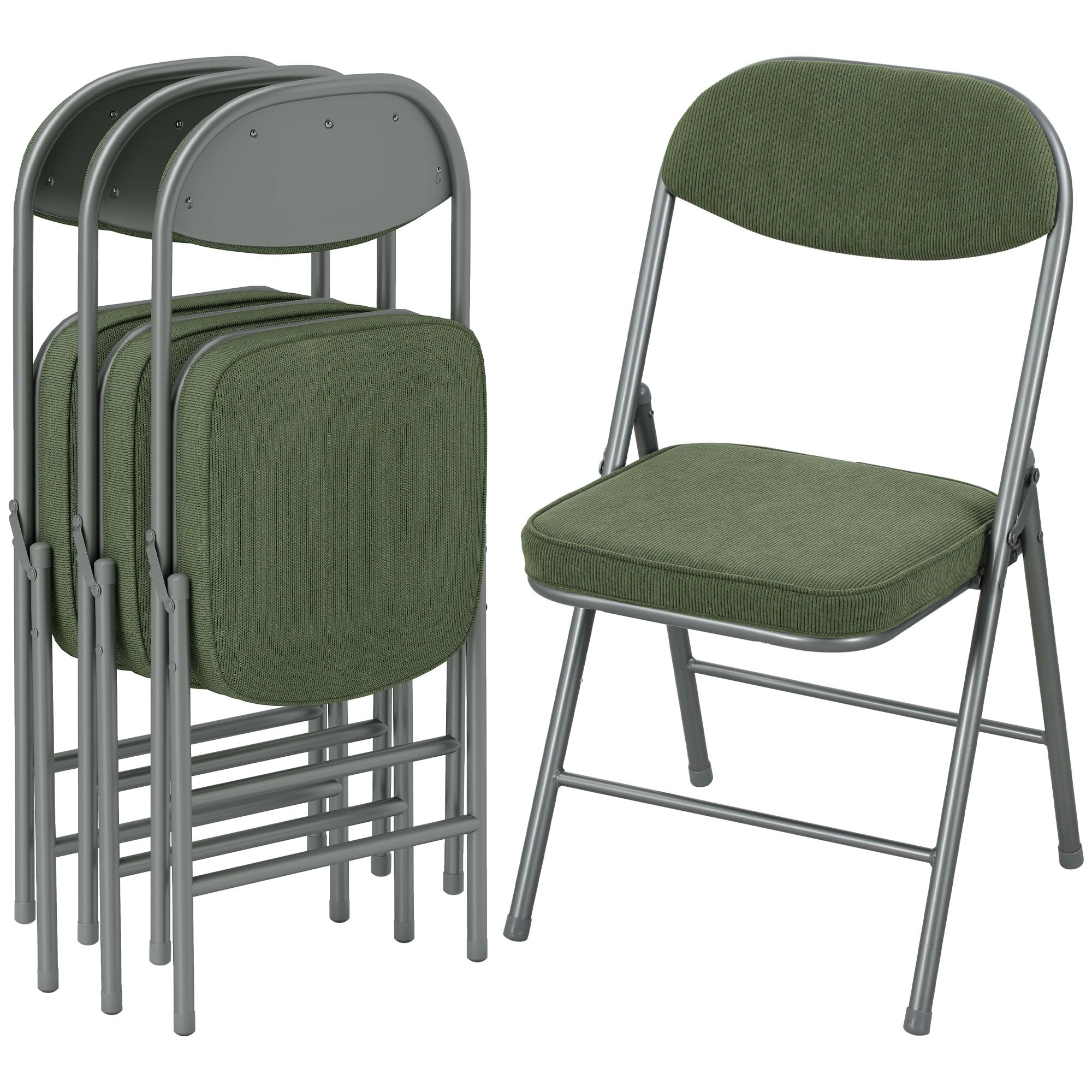 homcom lot de 4 chaises pliantes salle