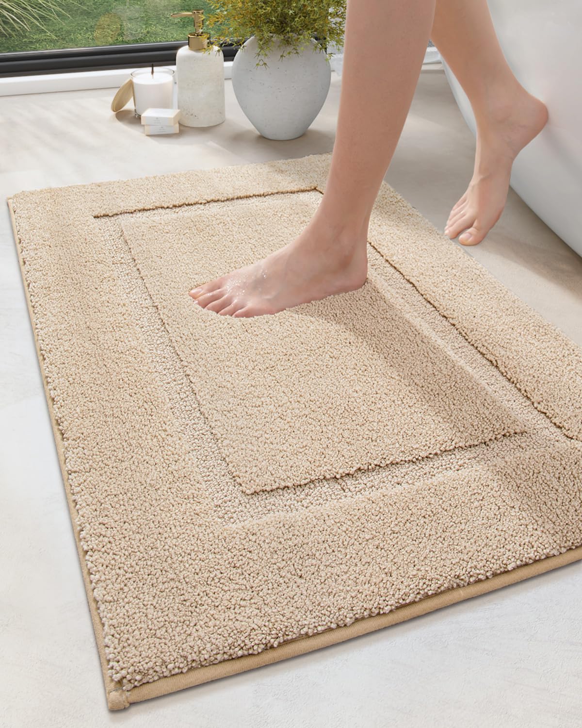 DEXI Bathroom Rug Mat, Ultra Absorbent Soft Bath Rug, Washable Non-Slip ...