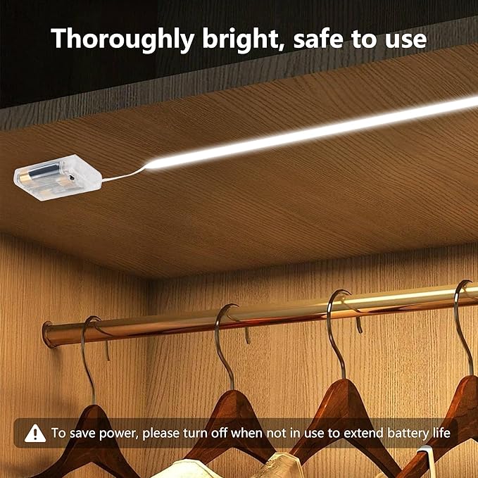 Tira LED con Batería, Luz Blanca Fría, 2 Unidades, 3.28 Pies miniatura 5