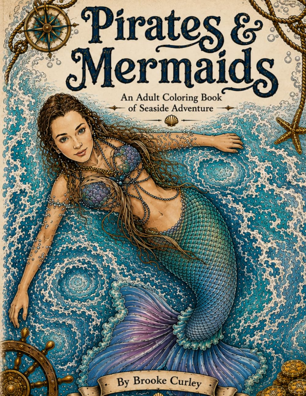 Pirates and Mermaids: An Adult Coloring Book of Seaside Adventure