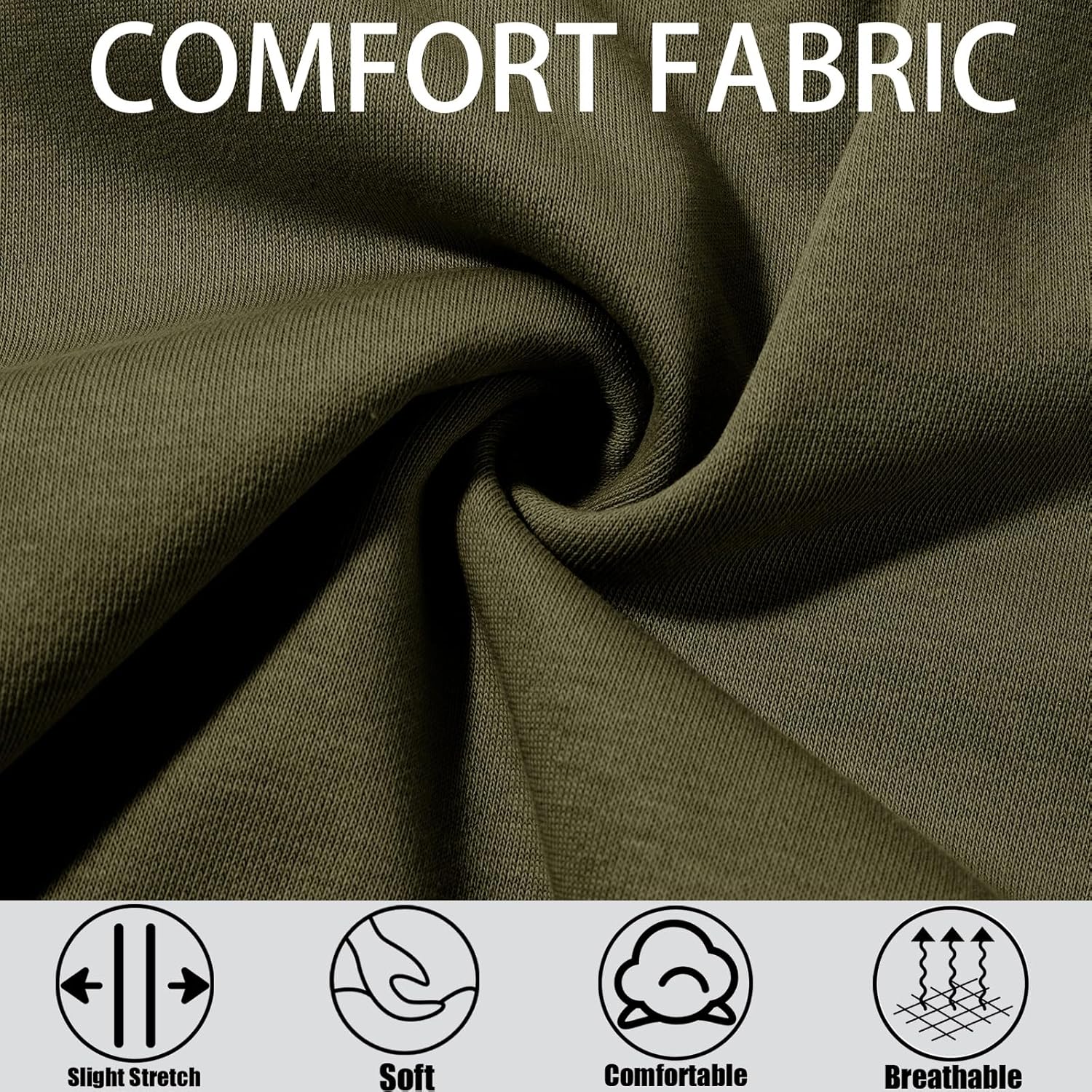 Men's Casual Shorts 7" Cotton Athletic Running Shorts Elastic Waist Drawstring Workout Sweat Shorts - Image 6