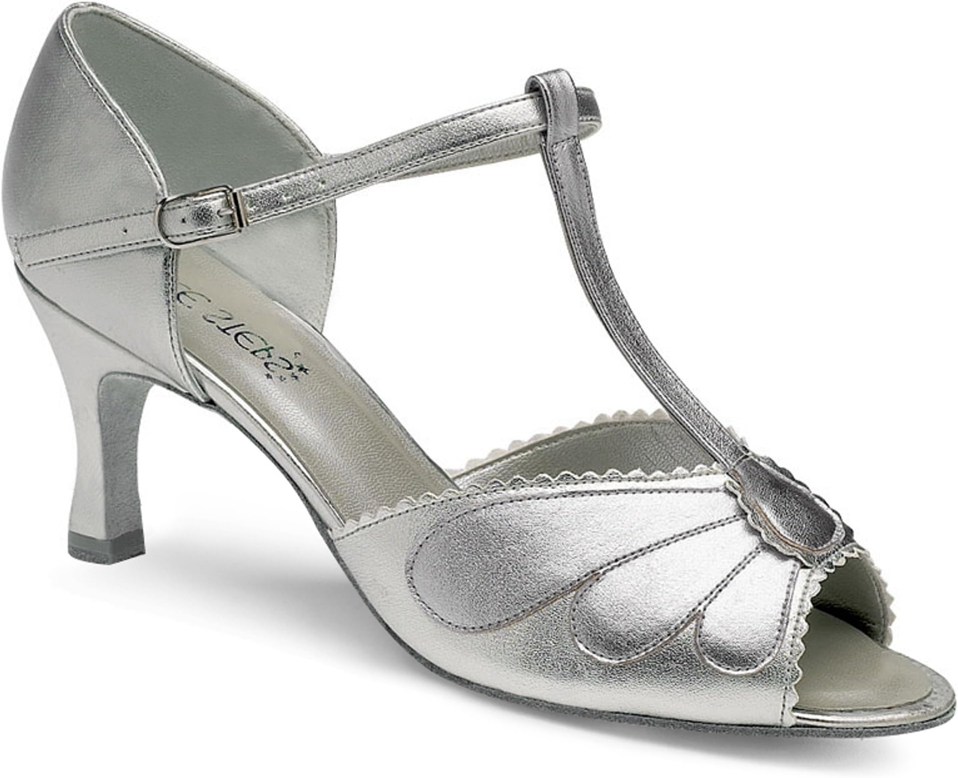 Freed of London Dance Steps Onyx Ballroom Shoes, Silver, UK 7E