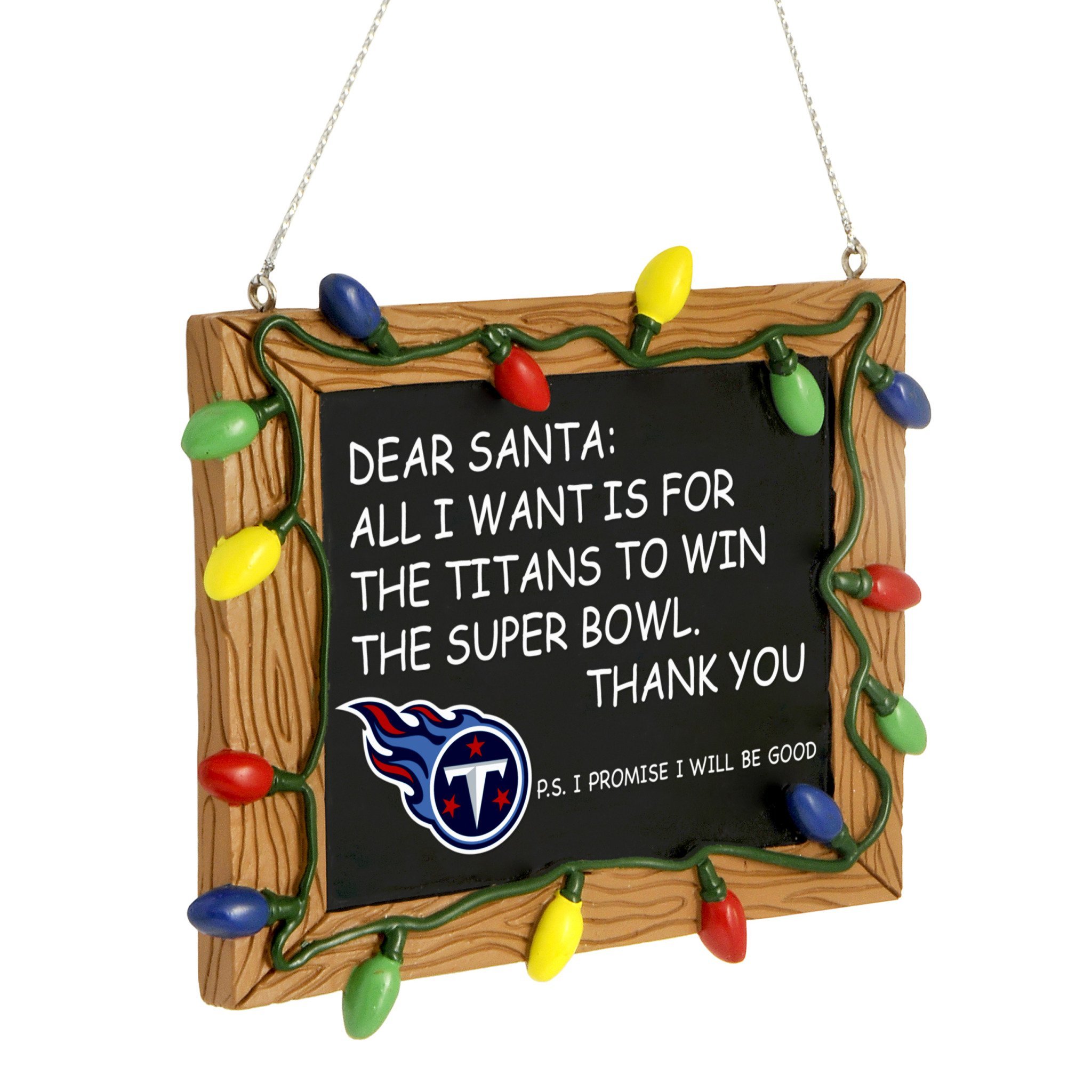 FOCO Tennessee Titans Resin Chalkboard Sign Ornament