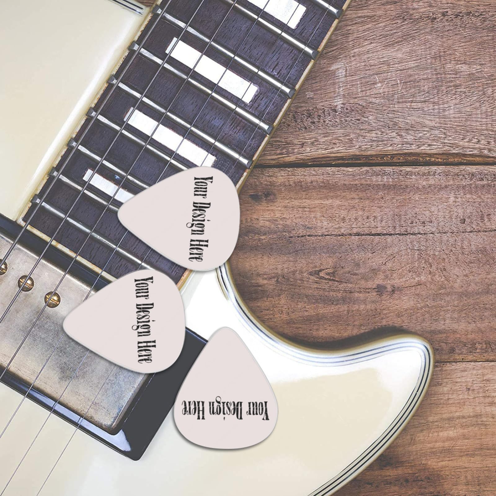Personalisierte Gitarren-Plektrum-Box - Kundenspezifisches Hölzernes Gitarrengeschenk Mit Eingraviertem Namen Oder Nachricht, Musiker-Andenken, Geschenk Für Gitarristen