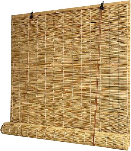 Cortina de puerta de bambú natural, sombreado 70%transpirableanti-UV, cortina de pajita para decoración de tabiques, para restaurantes, casas de té,