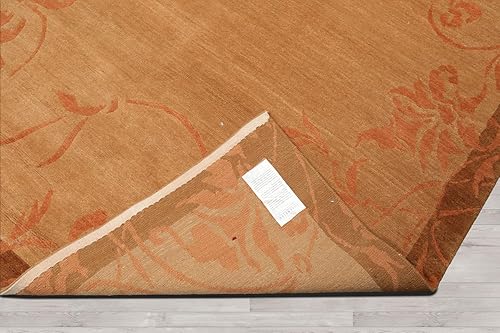 Miniatura 7 de LoomBloom 5'6"x8'6" Maple Tufenkian Venetia Pumpkin Harvest Hand Knotted Tibetan Area Rug