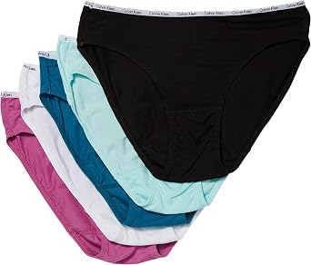 Calvin Klein Cotton Bikini 5-Pack S Black, White, Mint, Ocean, Magenta