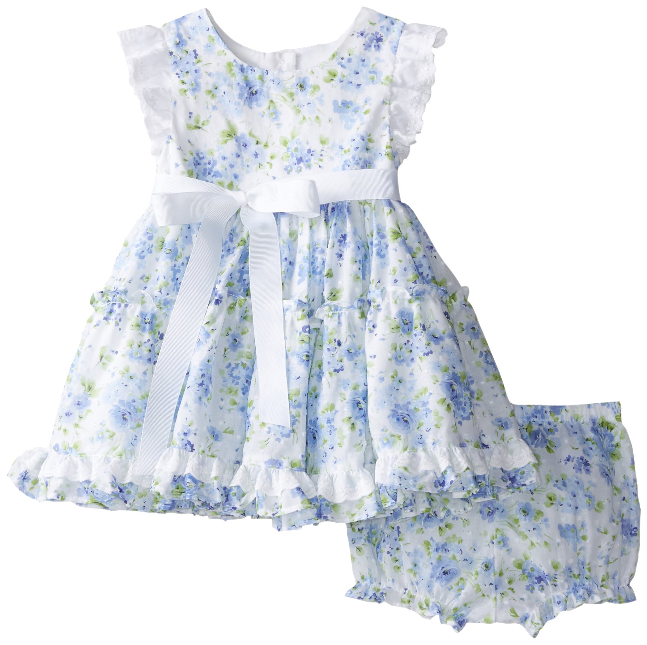 Laura Ashley London Baby Girls' Blue Floral Dress