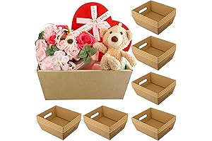 Rustic Cardboard Gift Baskets with Handles for Special Occasions: A Practical and Elegant Storage Solution