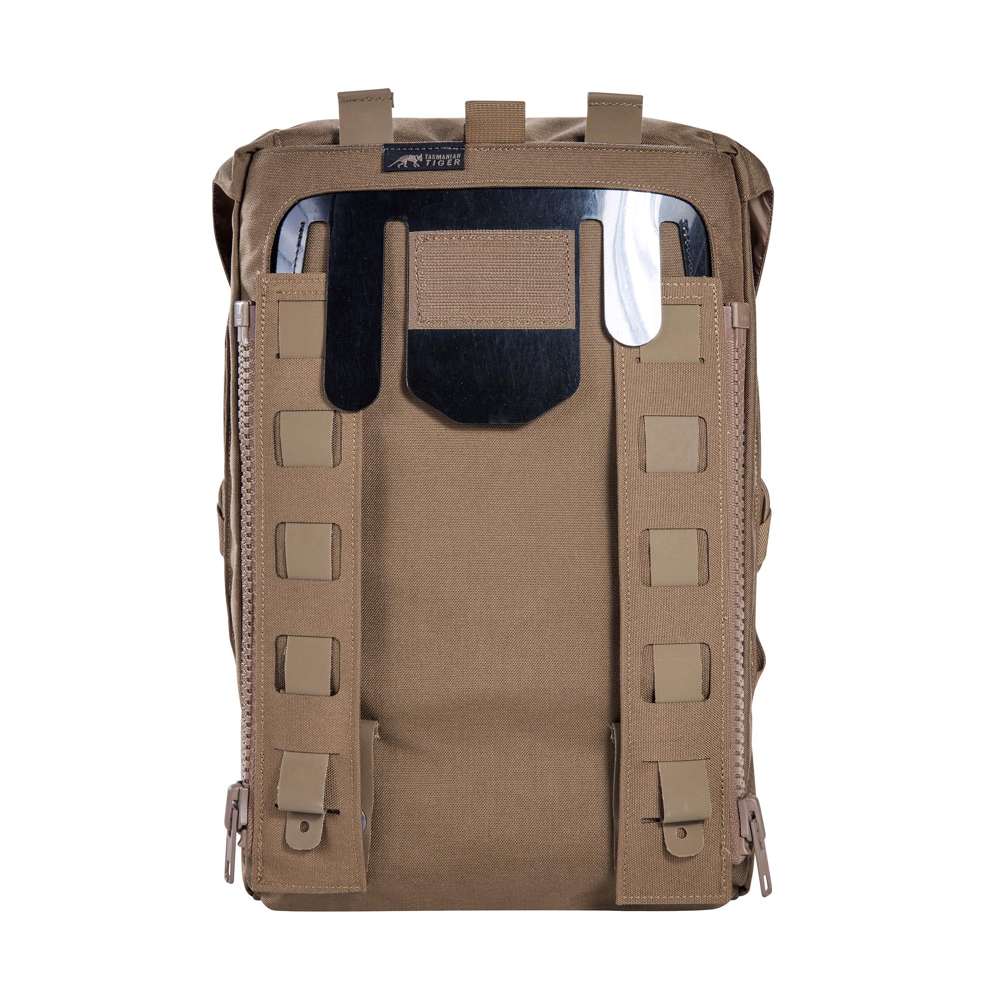 Tasmanian Tiger TT Turtle Pack ZP dodatkowa torba na wsporniki płyt z systemem RV, pojemność 7 l, rozkładana torba na plate carrier nadaje się do cięcia śrub