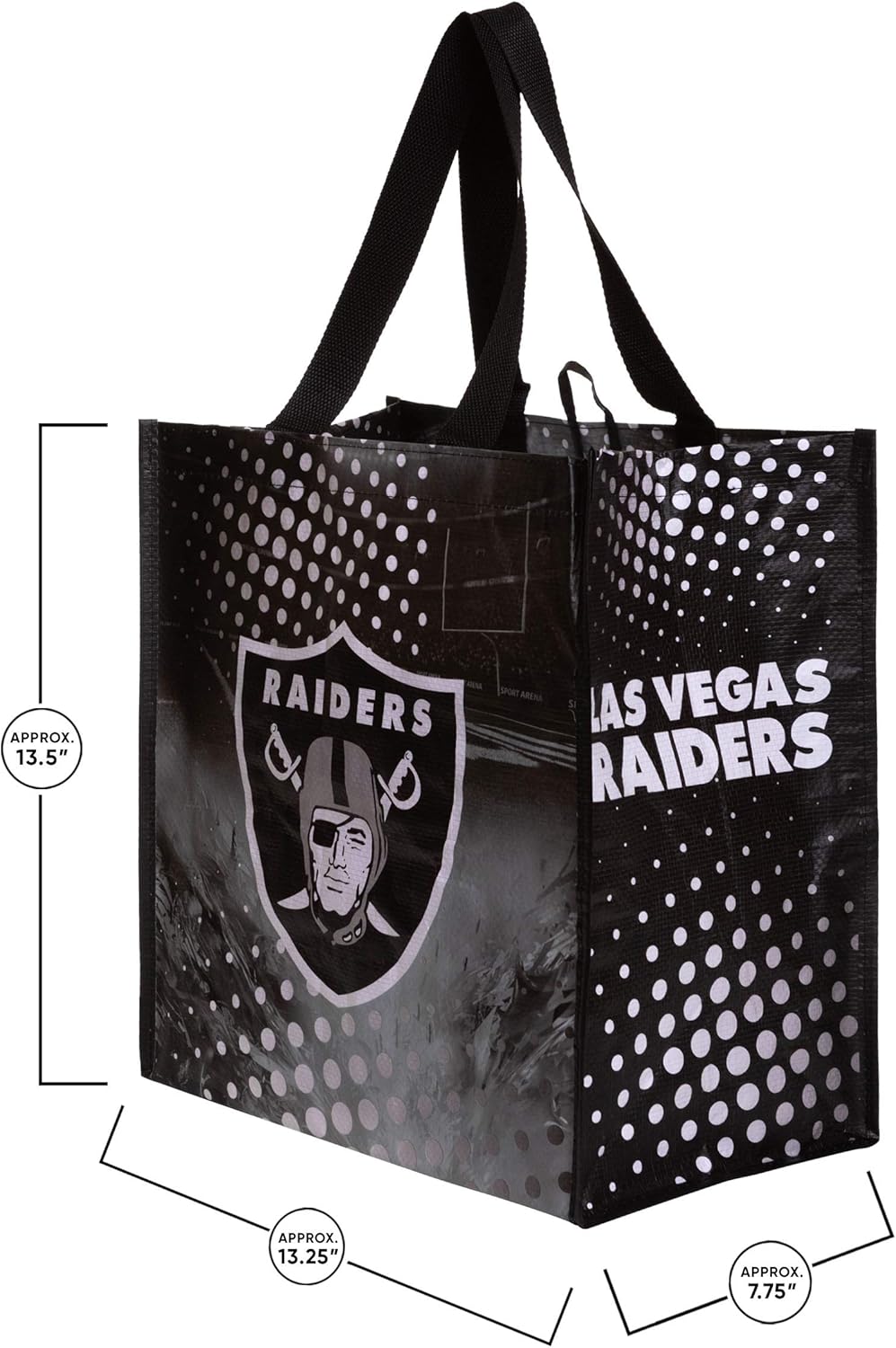 FOCO NFL unisex-adult Nfl Team Logo 4-pack Reusable Grocery Shopping Bags Totes - Image 3