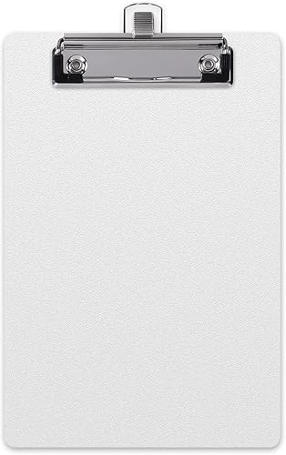 Portapapeles de madera, portapapeles de madera reciclada, portapapeles blancos para oficina, escuela, profesor, tamaño estándar A5 de 6 x 9