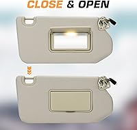 Vista 2 de TadaMark Visera solar derecha del lado del pasajero Compatible con Nissan Pathfinder 2013 2014 2015 2016 2017 2018 Infiniti QX60 2014 2015 2016 2017