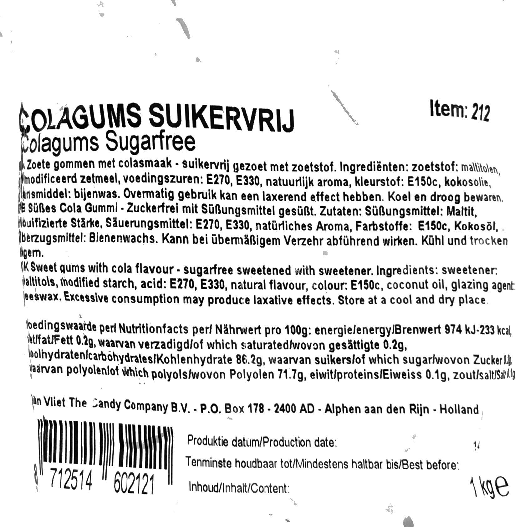 Die Quelle-Cola-Flaschen Zucker frei-5000 g