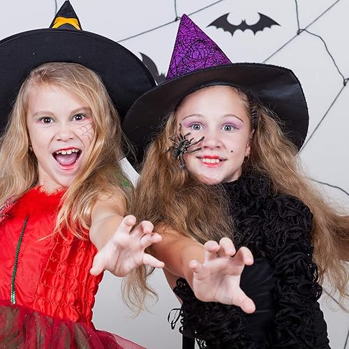 Miniatura 7 de 4 piezas realista araña gigante falsa modelo de acción de plástico animal tarántula, juguete educativo realista para niñas y niños, accesorios de