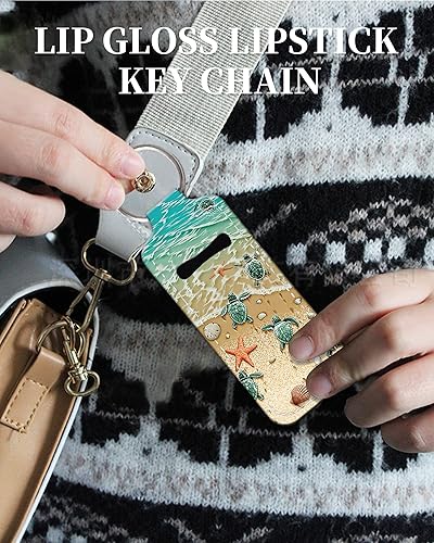 Miniatura 4 de Chapstick Holder Llavero Moda Lápiz Labial Manga Bálsamo Labial Portátil Bolsillo Brillo Labial Soporte de Tubo