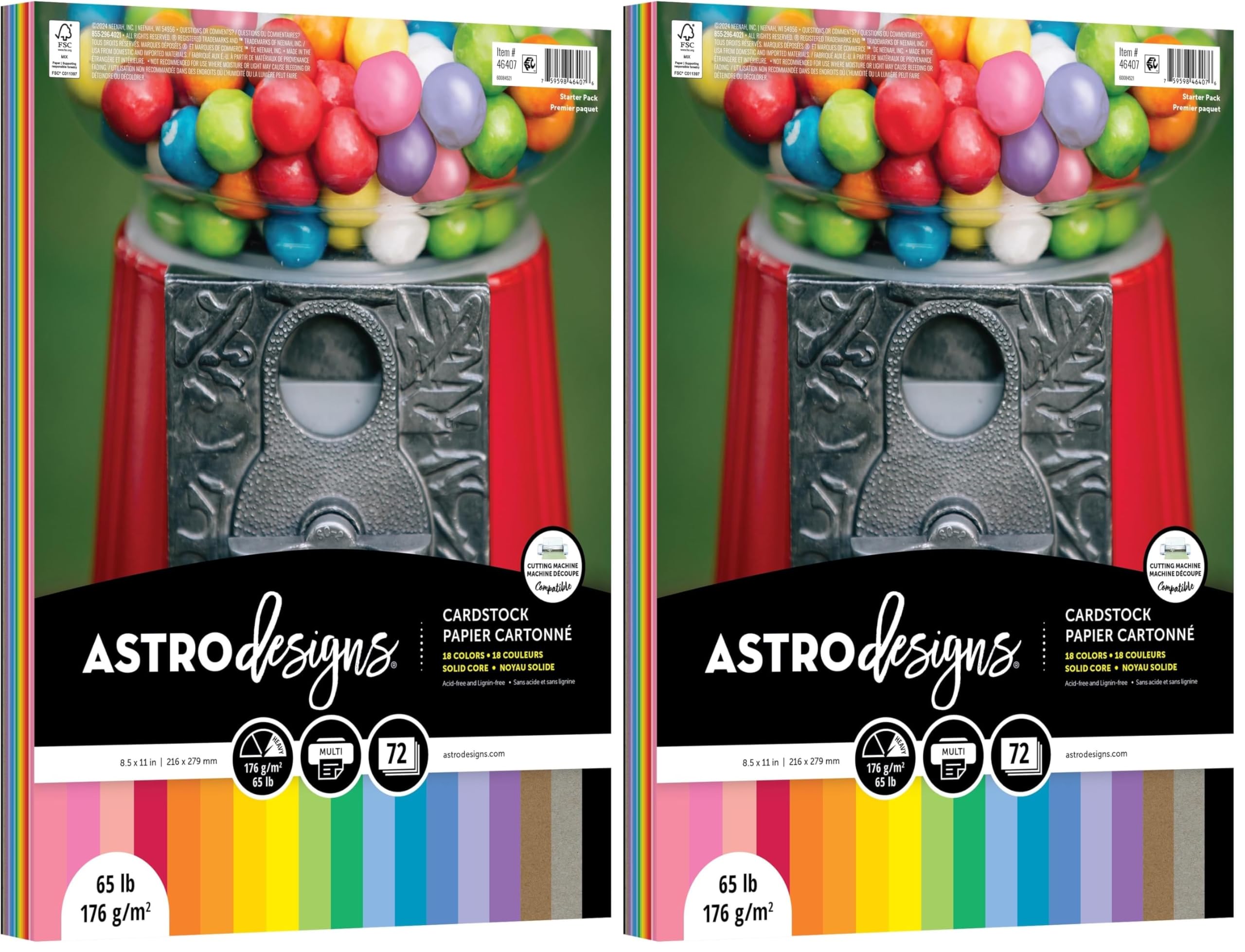 Cardstock, 8.5 X 11 Inches, 72 Count | Creative Collection Classics | Starter Kit | Assortment | Pack of 2