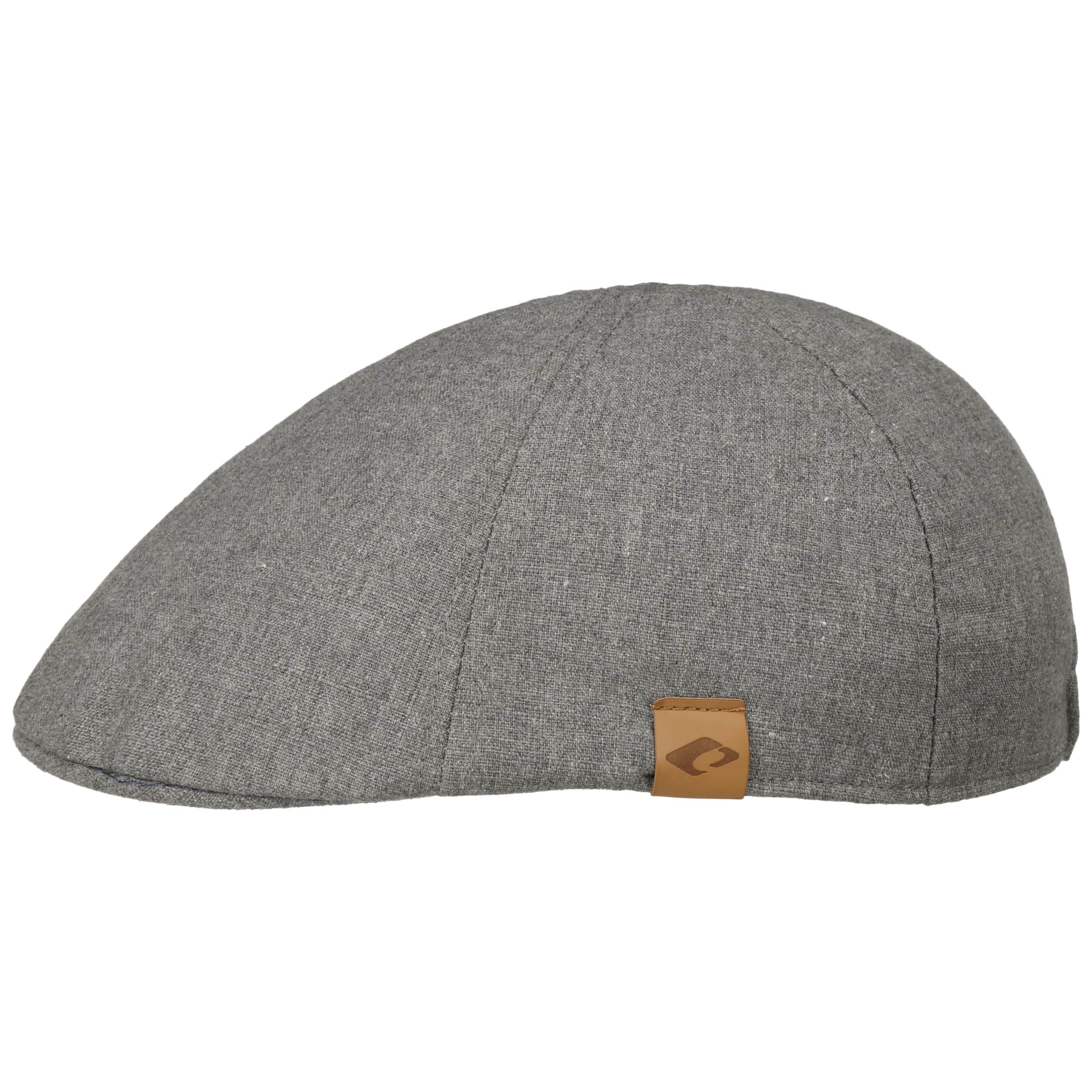 CHILLOUTS Shelton Flat Cap Men - Ivy hat with Peak, Lining Summer Spring-Summer - L/XL (58-60 cm) Grey