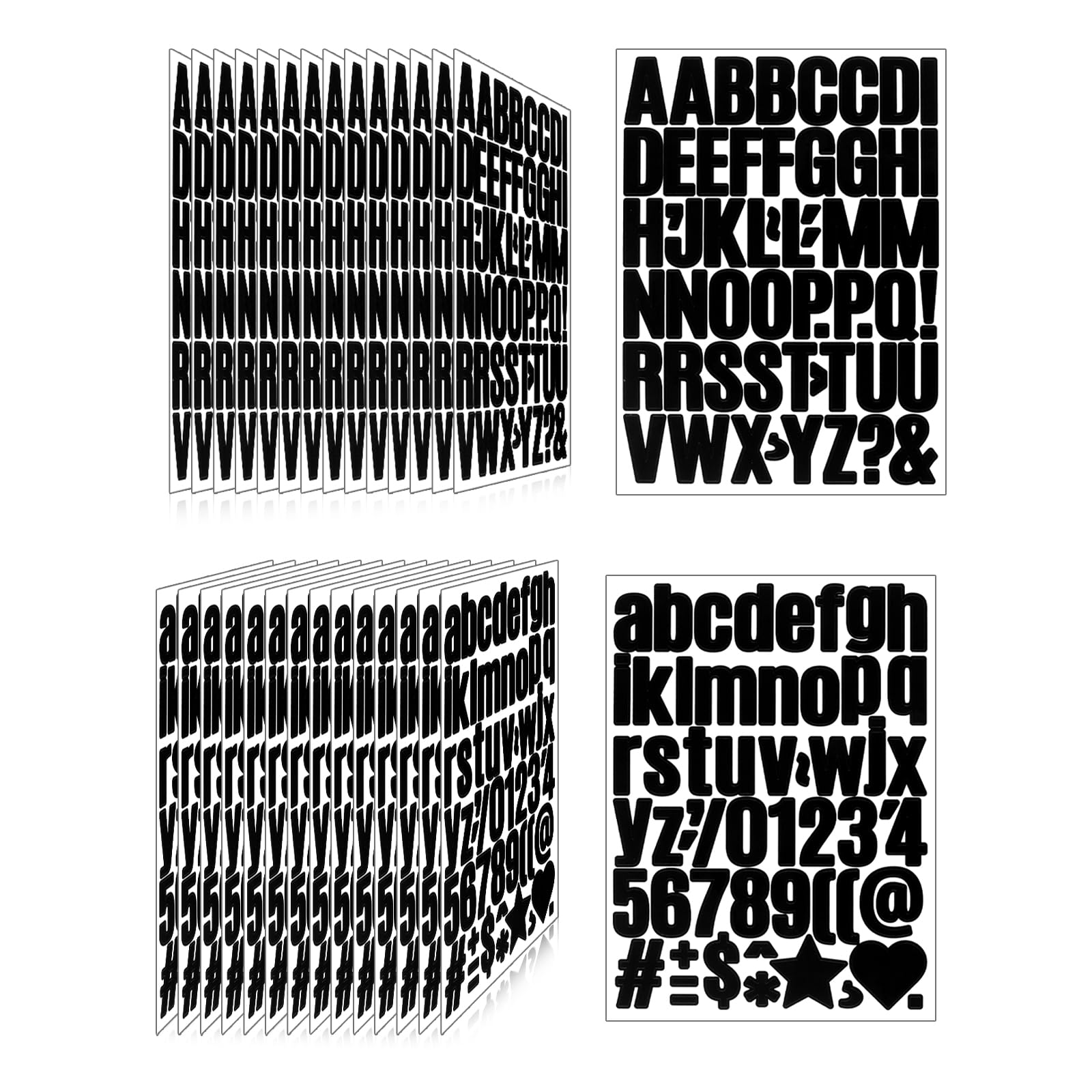 Llewyn 1635 Pieces 30 Sheets Letter Stickers,Vinyl Mailbox Numbers Alphabet Stickers,Self Adhesive Waterproof Decals for Mailbox,Bulletin Board,Window