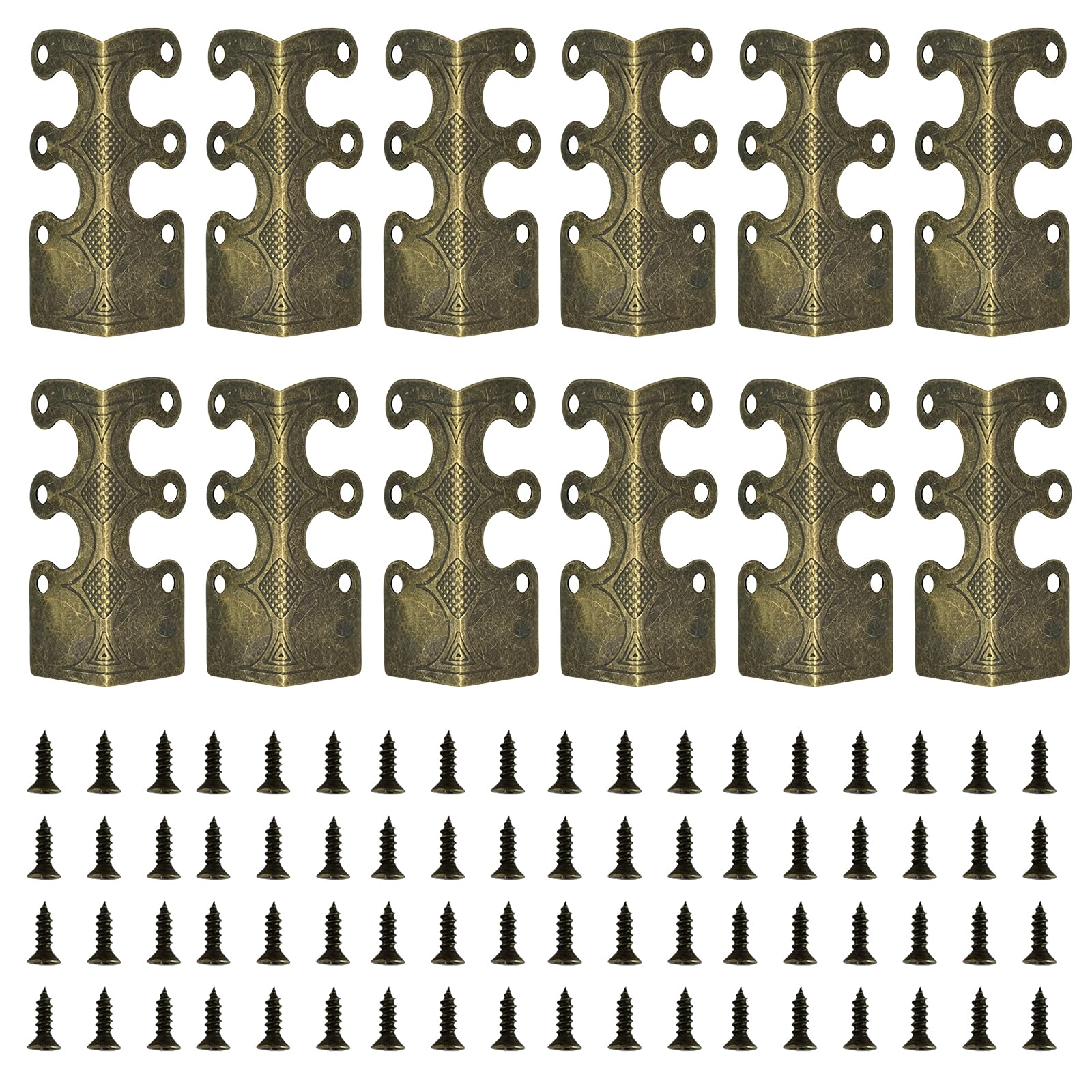 12Pcs Skiffers Baseboard Corner Protectors, Bronze Skirting Board Guards
