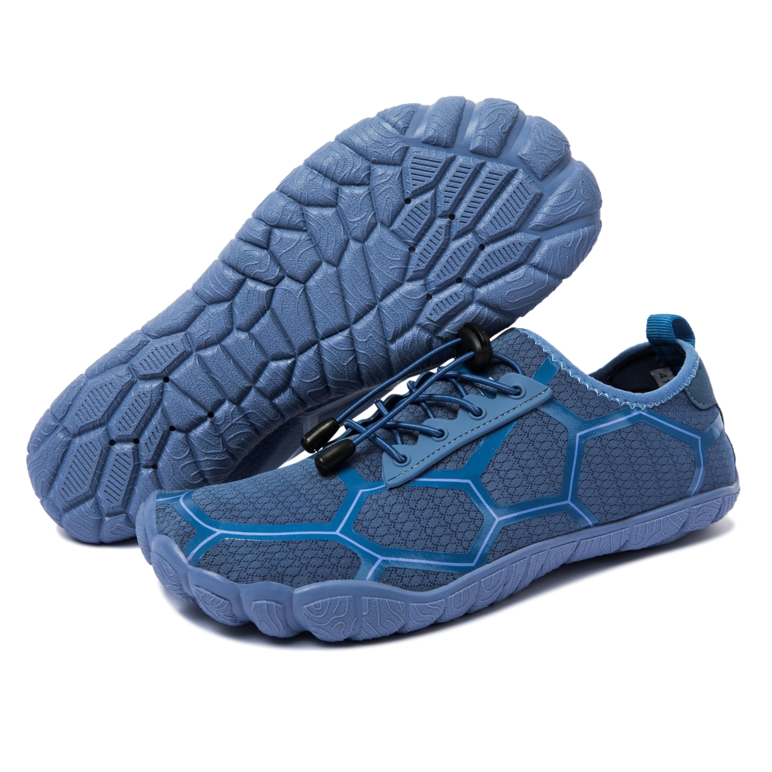 Men's Hike Barefoot Quick-Dry Sports Shoes Wide Toe Aqua for Swim Diving Surfing Kayaking Pool Beach Walking Blue 9