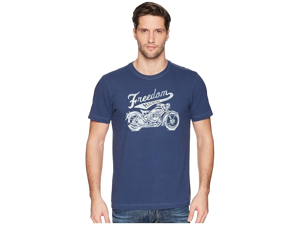 

Life is Good Freedom Machine Crusher Tee (Darkest Blue) Men's T Shirt