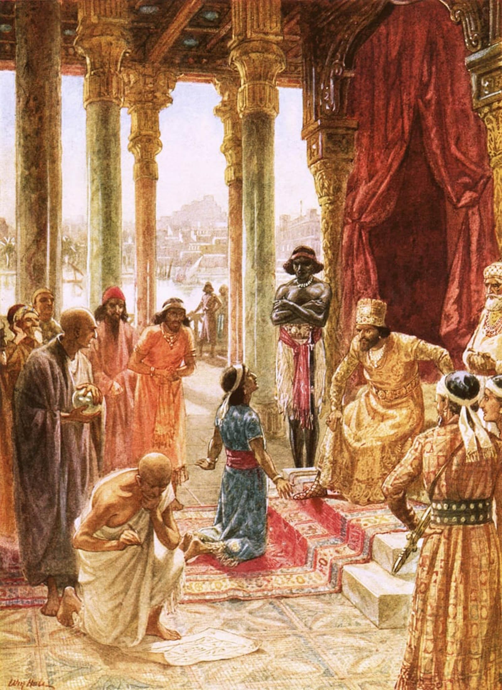 POSTERIIk Vintage Art Print Images Pictures Print Daniel Interprets the Dream of Nebuchadnezzar by William Brassey Hole Modern Colour Posters for Office Home Decor 60x90cm