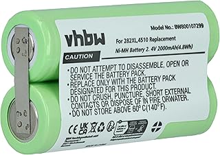 vhbw Batería Compatible con Philips Norelco HS915, HS925, HS955, HS965, HS975, HS980 afeitadora, cortadora de Pelo (2000 mAh, 2,4 V, NiMH)