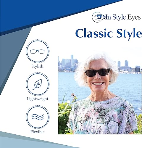 Vista 5 de In Style Eyes Insight Full Reader - Gafas de sol de montura completa, no bifocales con protección UV, lentes no polarizadas