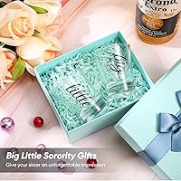 Vista 4 de Lounsweer 2 Piezas Vasos de Chupito de Hermandad Grande Pequeña con Base Gruesa Regalos de Hermandad Grande Pequeña 2 oz Vasos de Chupito de Tequila