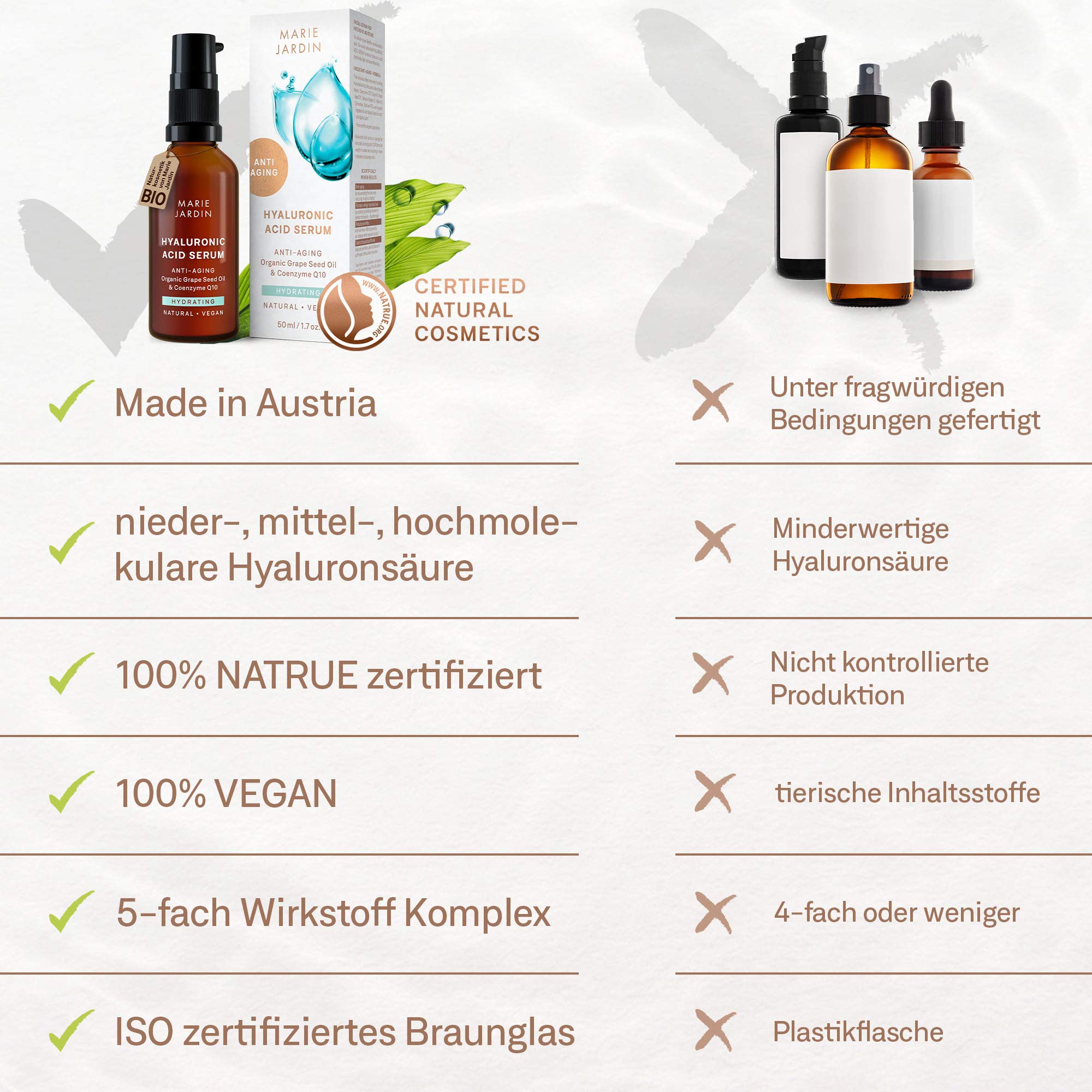 Siero ialuronico con vitamina C e Q10, ad alto dosaggio, 150 ml, con complesso anti-invecchiamento a 5 volte, base per trucco, confezione tripla da 3 x 50 ml
