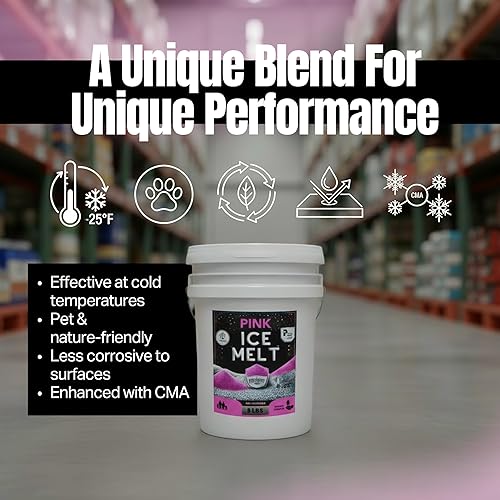 Miniatura 2 de Peach Country Pink Ice Melt Pet Friendlier - Descongelador ecológico, gránulos de acción rápida para entradas, pasarelas y entradas, cubo de 20