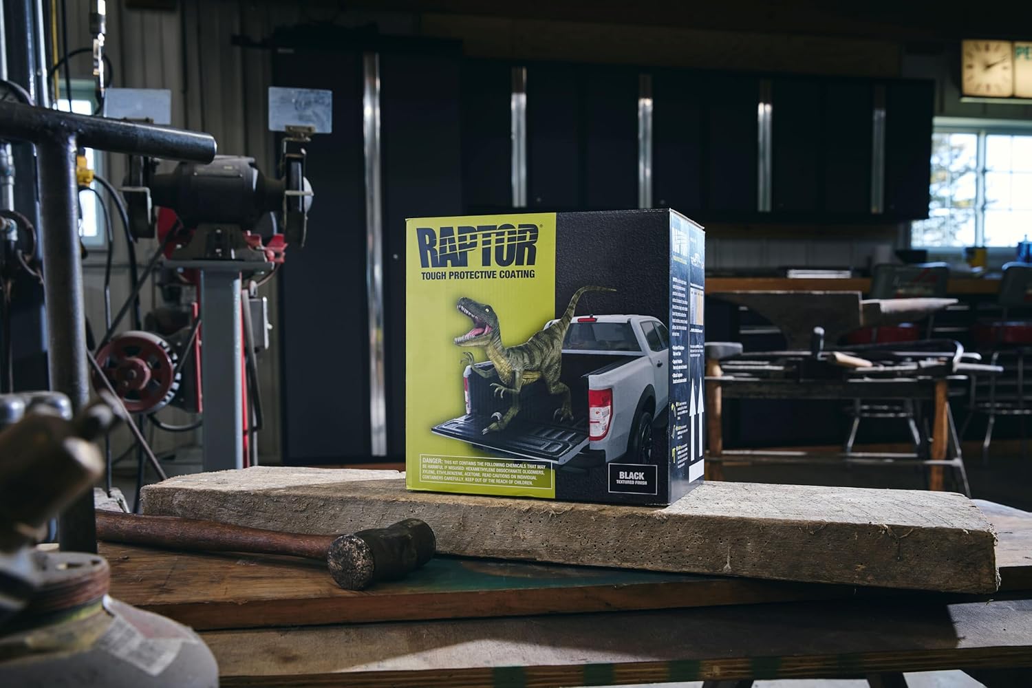 Raptor Black Urethane Spray-On Truck Bed Liner & Texture Coating, Protective Paint for Tailgates & Trucks, Vehicle Undercoating, 1 Gallon