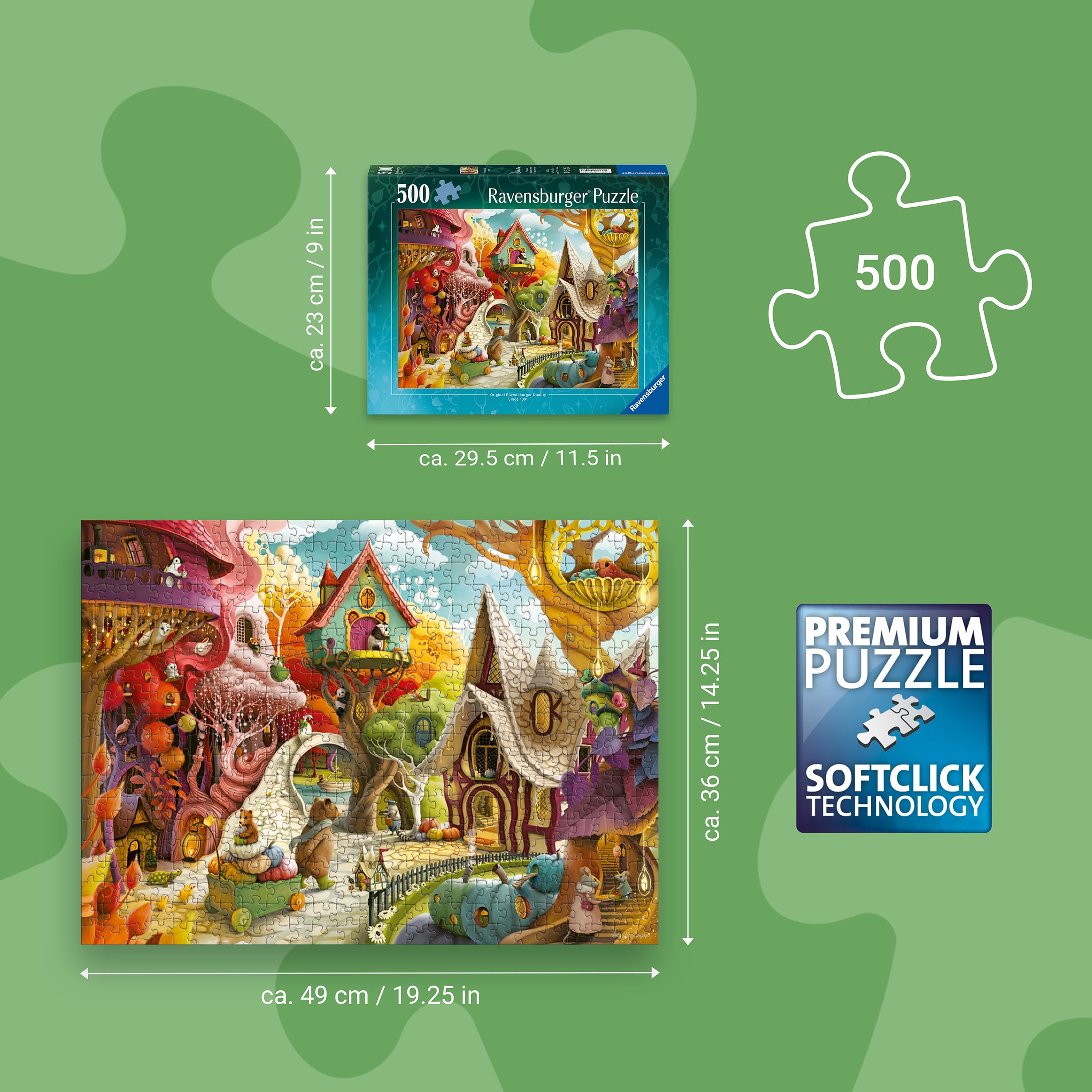 Ravensburger 500 Piece Puzzle - Home Sweet Home by Demelsa Haughton, Multicolor, 29.5 x 23.1 x 3.7 cm - Image 3