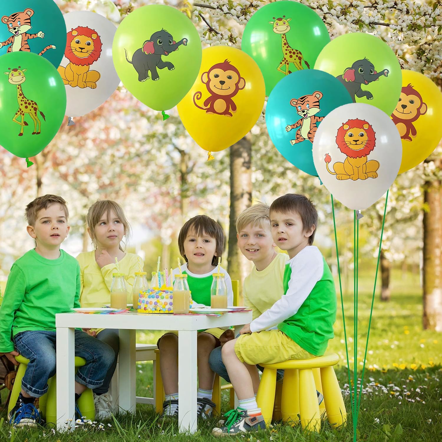 Jungle Safari Balloons - 10 Animal Party Decorations -6 Jungle Safari Balloons - 10 Animal Party Decorations -6