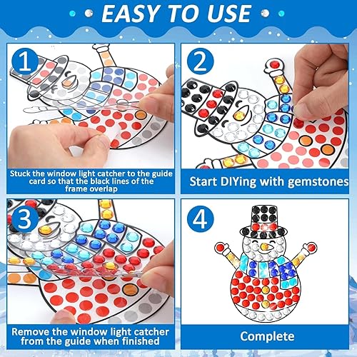 Vista 11 de Qyeahkj Juego de 6 piezas de arte y manualidades de verano, atrapasoles, manualidades fáciles para niños, adolescentes de 4 a 12 años, divertidos