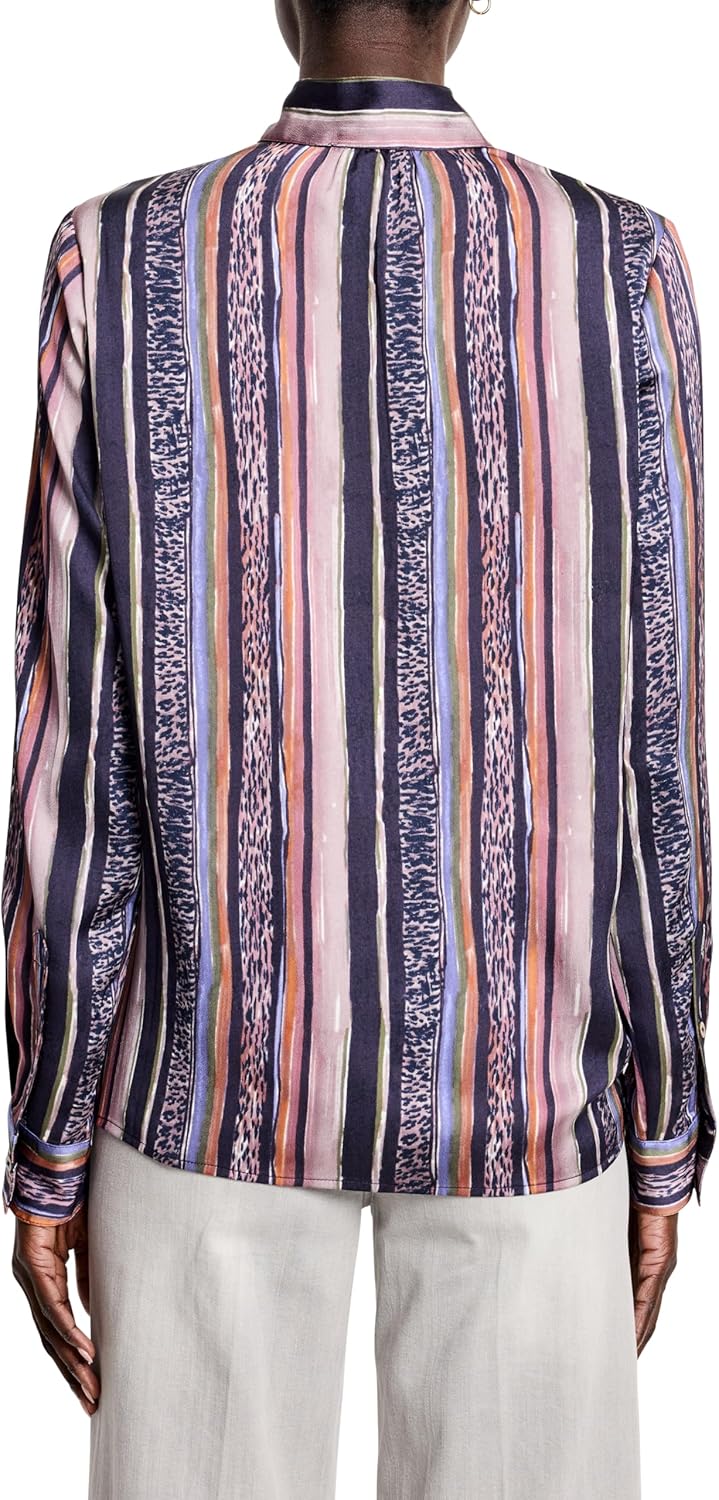 NIC+Zoe Womens Animal Stripe Shirt - Image 4