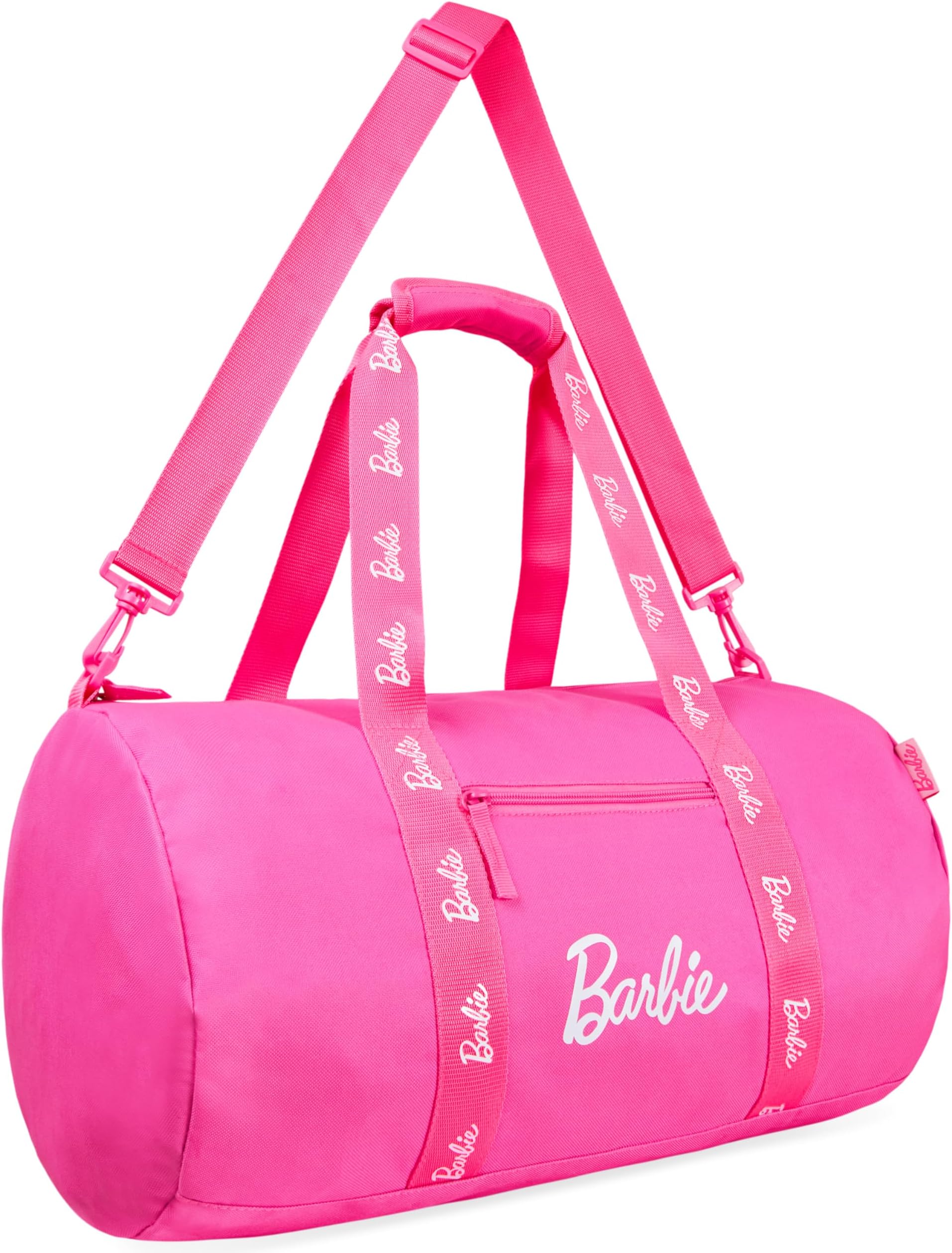 Barbie Duffle Bag Sports Kids Teens Women Dance or Gym Bag Durable Overnight Weekend Travel Bag Holiday with Zipped Pockets