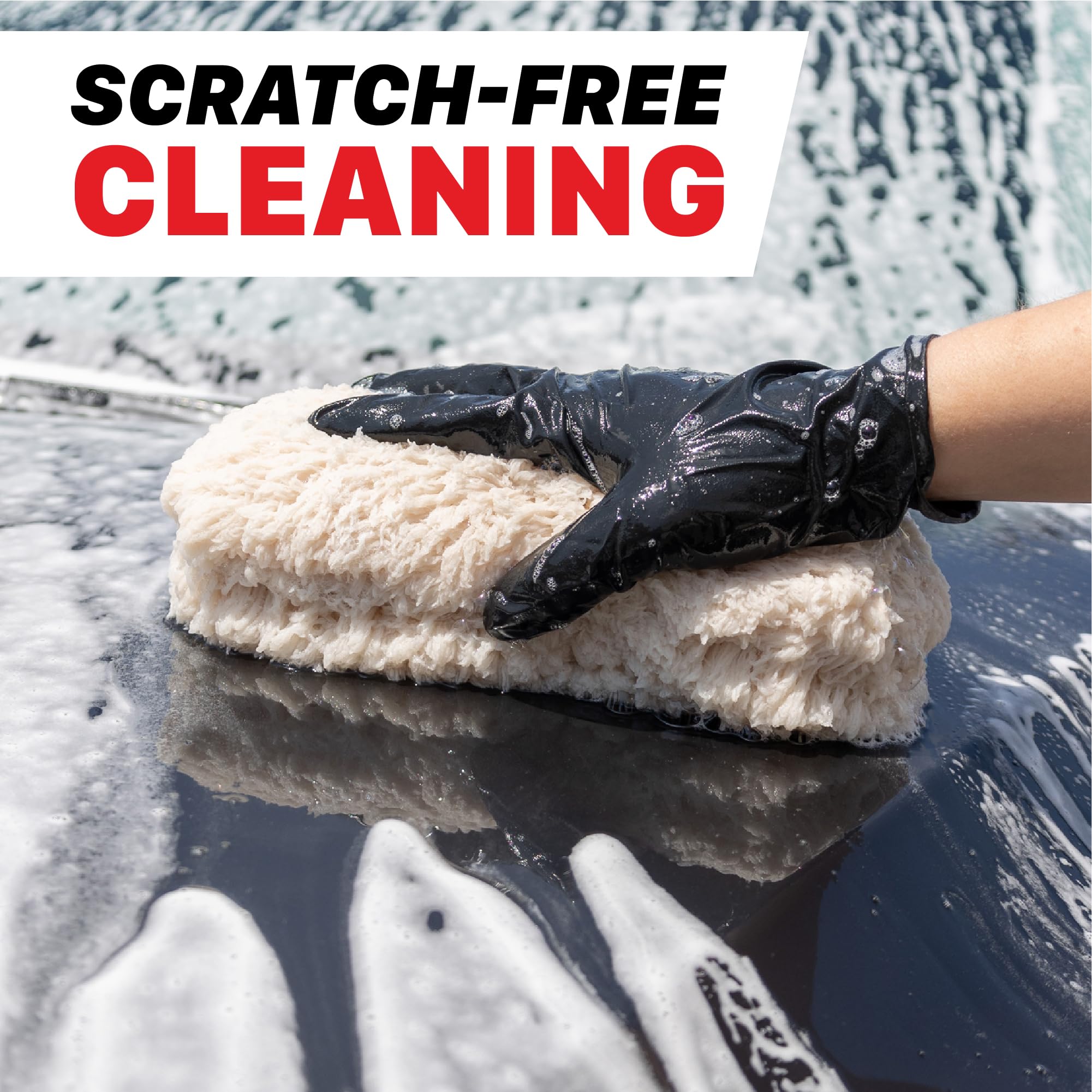 Maxshine Esponja de microfibra ultra afelpada para lavado de coche, súper absorbente y ultrasuave para lavar el coche sin arañazos, muy conveniente para detalles del coche