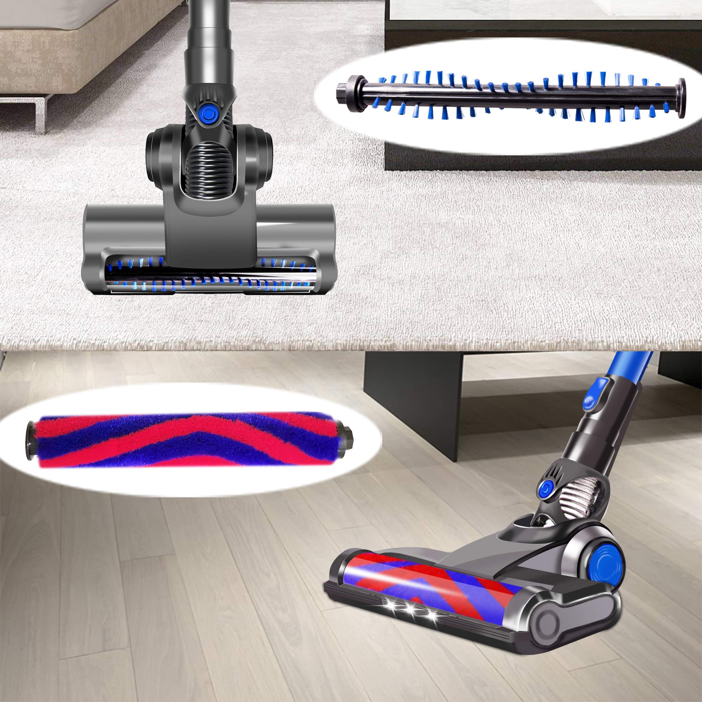 NEQUARE Cordless Vacuum A18 FullSize Hard Floor LED Power Brush Buy