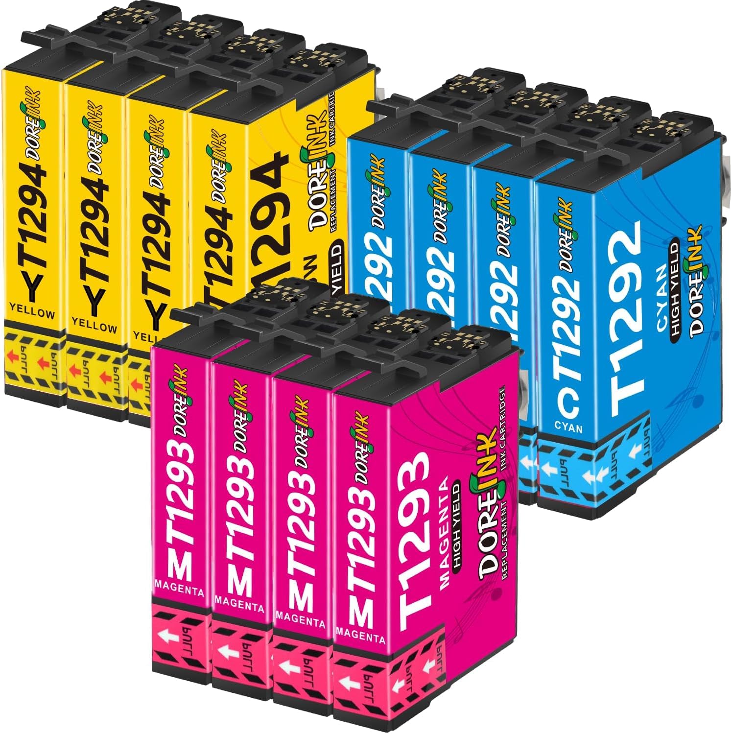 DOREINK T1295 Multipack Farbe Patronen Kompatibel für Epson T1295 T1292 T1293 T1294 für Workforce WF-3520 WF-3540 WF-7525 Stylus BX305FW SX235W SX525WD SX535WD SX620FW BX320FW BX625FWD BX630FW SX435W