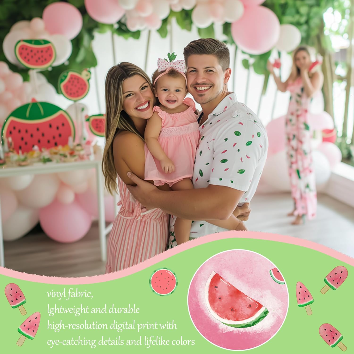 One In A Melon Birthday Decorations, Watermelon 1st Birthday Decorations, Summer Sweet Watermelon First Party Our Little Sweetie is One in A Melon for 1st Girl Party Pink Balloon Garland Crown Banner