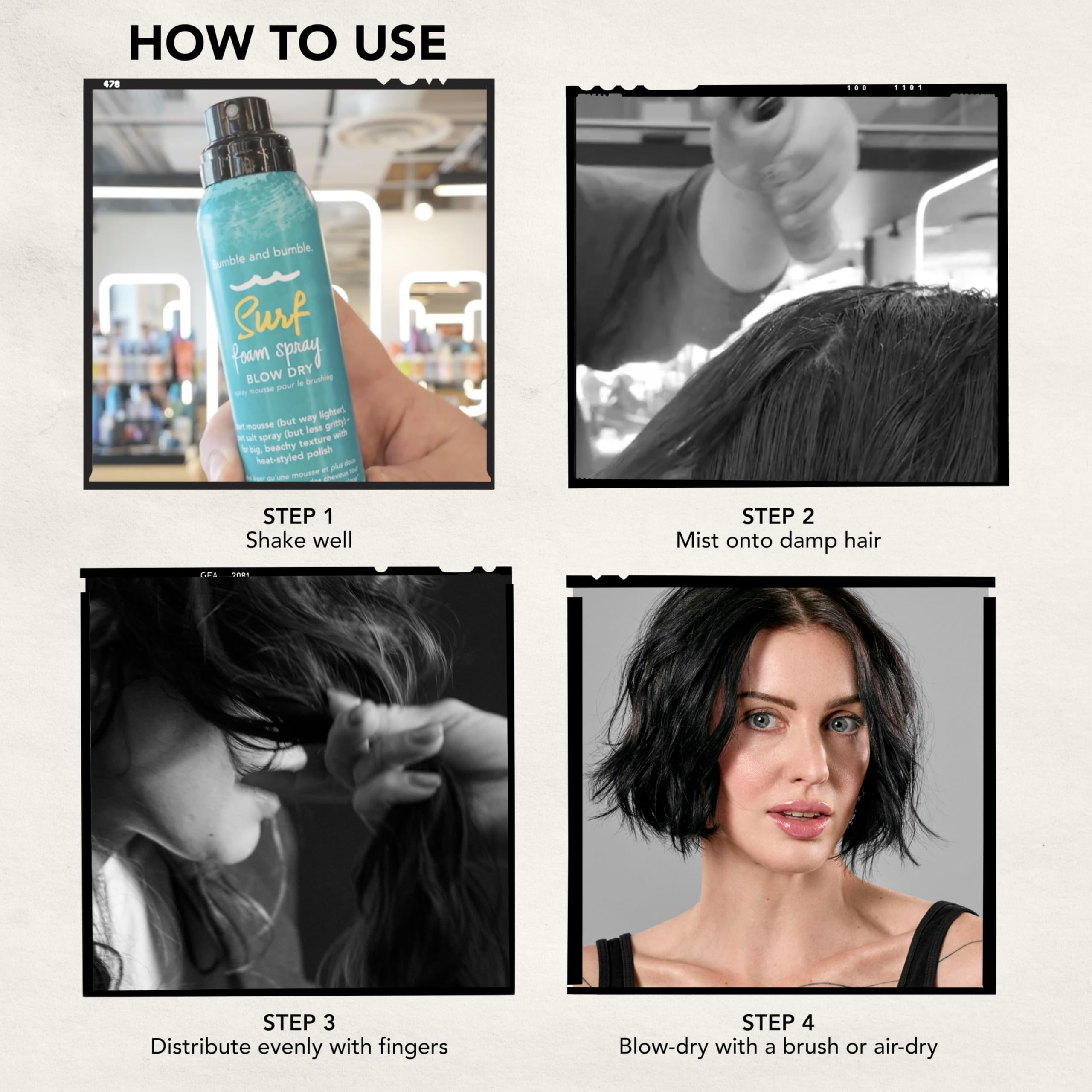 Bumble and bumble Surf Foam Spray Blow Dry Hair Mousse, 4 oz