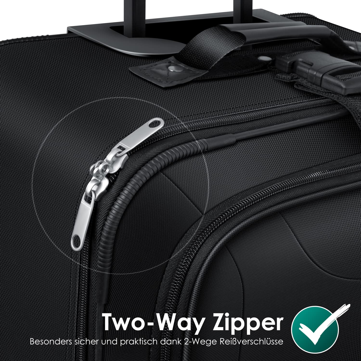 KESSER® Set di trolley 4pz | set di valigie da viaggio con rotelle | set completo di 4 valigie business | S M L XL | scomparto a rete | rotelle | manico telescopico | valigie borse